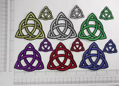 Triquetra Iron On Patch Applique - Celtic Wiccan Pagan Lots Of Sizes And Colors! • $2.55