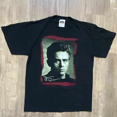 Vintage James Dean - 90s T-Shirt Black Tultex Men’s - Size Medium • $89.95