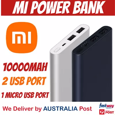 $19.85 • Buy Xiaomi Mi Portable Power Bank 10000mAh Dual USB Input USB For IPhone Samsung AU