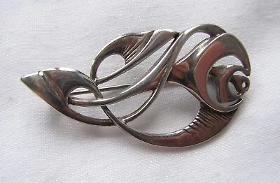 Ola Gorie Orkney Silver Swirling Brooch Pin • £49