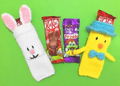 KNITTING PATTERN - Easter Bunny And Chick Kit Kat / Freddo Chocolate Holder  • £3.25