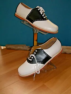 1970s Vintage Flips Black/white Saddle Shoes US Womens 9 1/2 B  NOS • $88