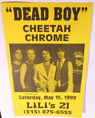 Original The Dead Boys CHEETAH CHROME Live Show Poster- Handbill- Gig Flyer Nice • $9.99