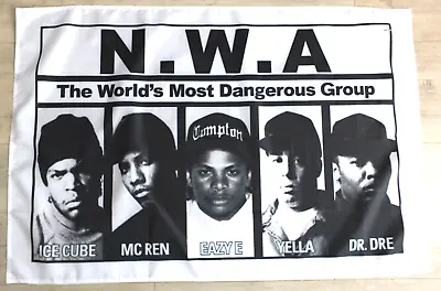 NWA Band Flag Poster Banner (80-120)cm Shed Man Cave Bar Rap Ice Cube Eazy E DRE • $35