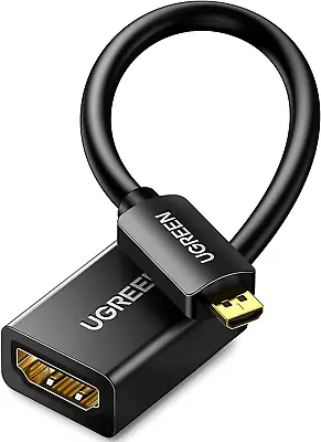 Micro HDMI To HDMI Adapter 4K@60Hz 1440P@144Hz Micro HDMI Type D 2.0 Female Cabl • £9.98