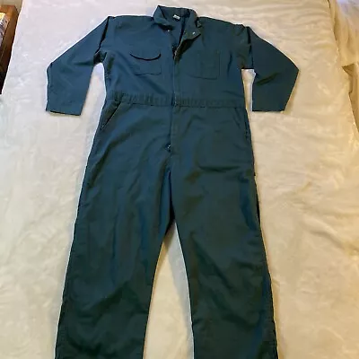 Vintage Men Coveralls Green Big Ben Wrangler Carpenter Mechanic USA Sz 50 Reg • $29.88