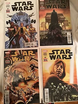 STAR WARS (2015) #s  1 2 3 & 7 Comics NM 9.4 PRICED TO SELL!! MUST BE SOLD!!! • $25