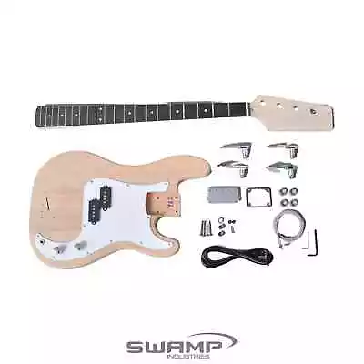 SWAMP DIY Build Your Own Electric Precision Bass Guitar Kit Mahogany Body Maple  • £108.56