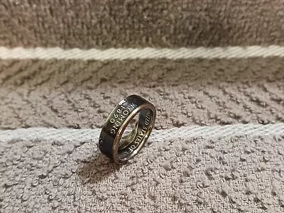 Wyoming Handcrafted Washington Quarters Coin Ring Size 6 1/2 (2007) • $16.50