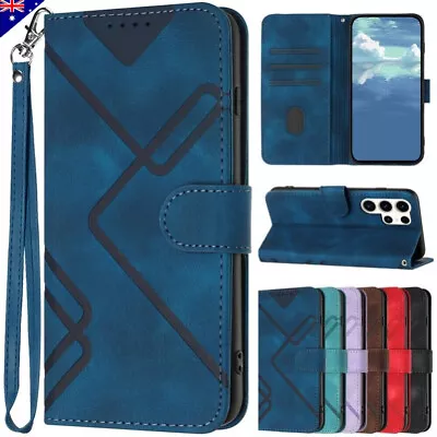 For Samsung S24 S23 FE S22 S21 S20 Note20 Wallet Card Case Flip PU Leather Cover • $13.09