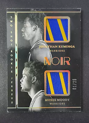 2021-22 Noir Jonathan Kuminga Moses/Moody Two Shot Rookie Jerseys Patch 1/25=1/1 • $10.50