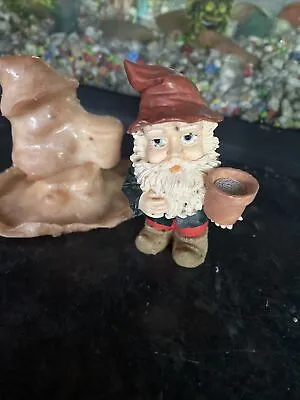 Rubber Latex Mould Small Cute Gnome Gonk Elf With Flower Pot Fairy Garden • £5