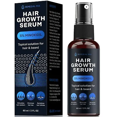 Hair Growth Serum 5% Minoxidil & Biotin For Men And Women Stop Hair Loss • $21.99