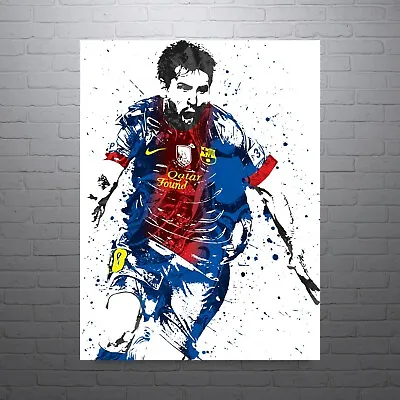 Lionel Messi FC Barcelona Soccer Sports Print Man Cave-FREE US SHIPPING • $12.89