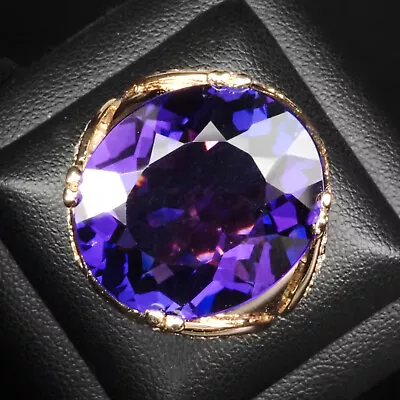 Beautiful Amethyst Change Purple 21.70 Ct. 925 Sterling Silver Rose Gold Rings • $42.99