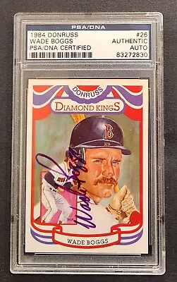 WADE BOGGS Autographed Signed 1984 Donruss Baseball Card #26 PSA/DNA • $24.99