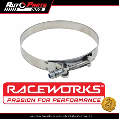 Raceworks Heavy Duty Full Stainless T Bolt Hose Clamp 1 Inch / 25MM (32-37MM) • $19.99