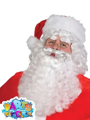 £14.49 • Buy Adult Santa Claus Wig + Beard Set Father Christmas Fancy Dress Outfit Accessory