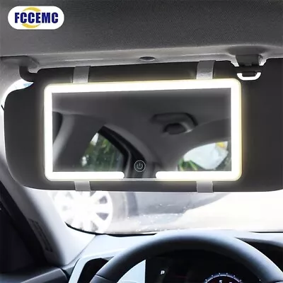 Car Makeup Mirror Lighted LED Three Gear Adjustment Sun Visor Touchscreen HD • $17.99