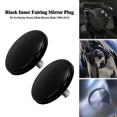 Black Inner Fairing Mirror Mounting Hole Plug Fit For Touring Batwing FLH 96-16 • $9.99