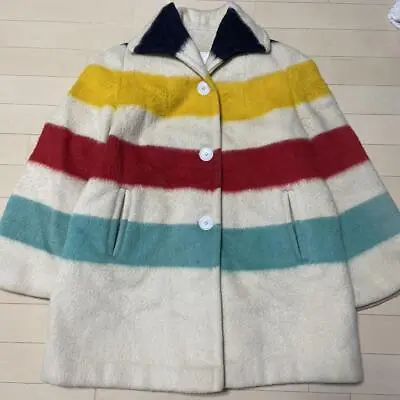 Hudson's Bay Jacket Wool Coat Blanket Peacoat Striped Vintage 60s/70s Womens  • $145