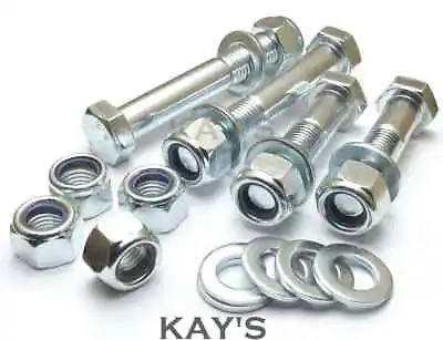 £6.90 • Buy M16 Part Threaded Bolts + Nyloc Nuts + Washers High Tensile 8.8 Zinc Plated Hex