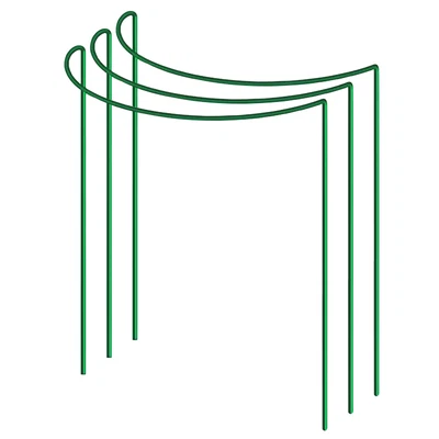 £9.70 • Buy AMOS 3-Piece Half Round Plant Support Green Stakes Indoor & Outdoor Plant Holder