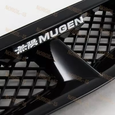 For 99-00 HONDA CIVIC 2/3/4DR Mugen Black Front Hood Mesh ABS Grille Grill Combo • $28.99