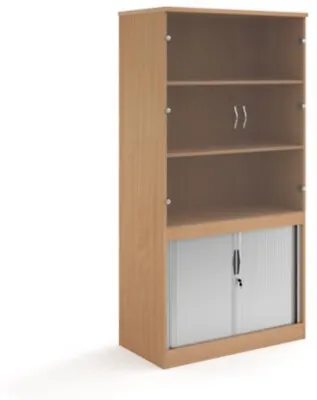 Systems Combination Unit With Tambour Doors And Glass Upper Doors 2000mm High Wi • £756.82