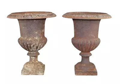Pair Of French Cast Iron Urns • $475