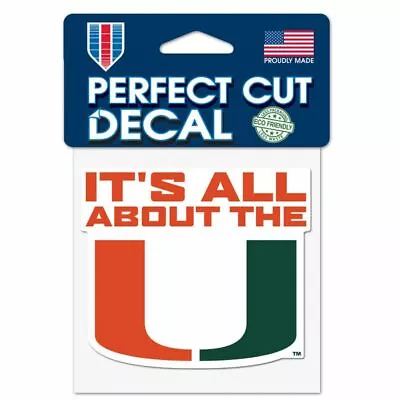 Miami Hurricanes Perfect Cut Decal 4 X4  Ncaa Licensed • $9.99