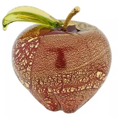 GlassOfVenice Murano Glass Red Apple Figurine • $69.95