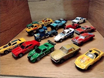 Lot Of 15 Vintage Matchbox Hot Wheels Die-Cast Toy Cars Hong Kong England • $19.99