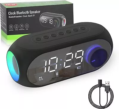 Portable Digital Alarm Clock Wireless Bluetooth Speaker LED Display FM Radio AU • $25.98