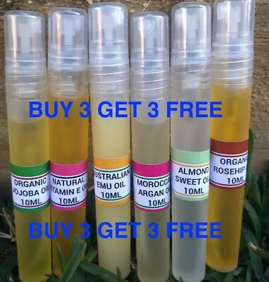 Jojoba Argan Rosehip Vitamin E Emu Almond Oil OTHERS 10ml BUY 3 GET 3 FREE • $7.50