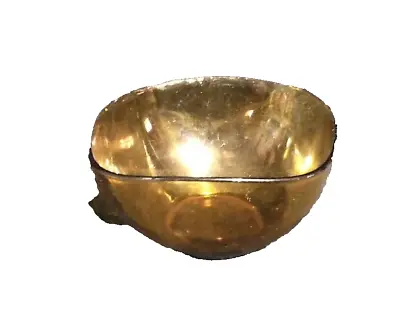 Vereco France Amber Glass Serving/Salad Bowl 4.5 H  8.5 D • $19.89