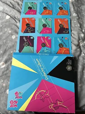 2012 Olympic 50p Full Set Carded Coins  Inc Completer Medallion In Folder • £180
