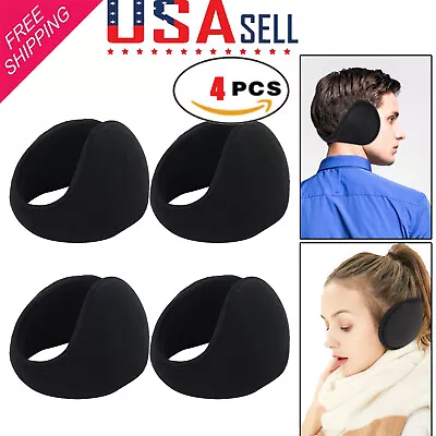 4PCS Mens Ear Muffs Winter Ear Warmers Fleece Earwarmer Behind The Head Band New • $7.44