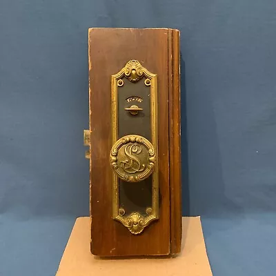 Antique 1909 Chicago LaSalle Hotel Lockset With 2 Door Knobs & Key Yale & Towne • $499.95