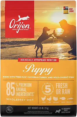 $47.48 • Buy ORIJEN Dog Puppy Recipe, 4.5lb, High-Protein Grain-Free Dry Puppy Food, May Vary