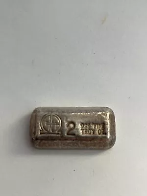 Rare Vintage 2 Toz Omega M&B Mining Silver Bar Ingot  - Hand Poured Nice Bar • $80