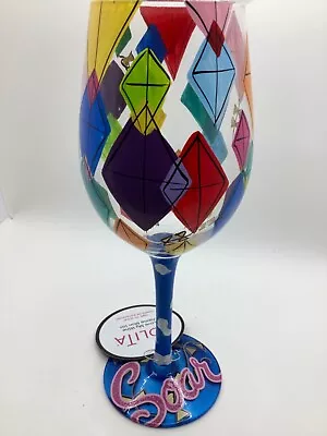 Lolita Time To Soar Handpainted Wine Glass 15 Oz *unused * • £5