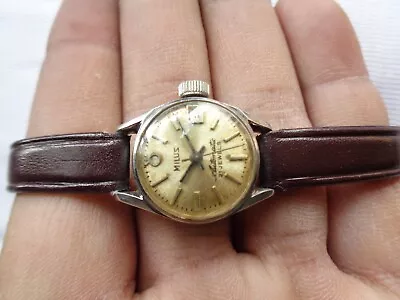 Ultra Rare Collectible Super Vtg Swiss Ss Milus 21j Ladies Automatic Wristwatch • $129.99
