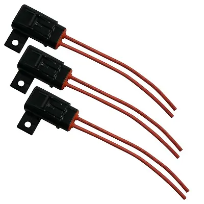 (3) ATM MIN Waterproof In-Line Mini Blade Fuse Holder 14 AWG Gauge Tinned Marine • $18.83