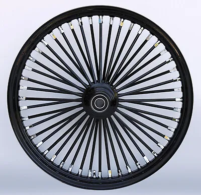 Black Ultima 48 King Spoke 21  X 2.15  Front Wheel For Harley And Custom Models • $277.39