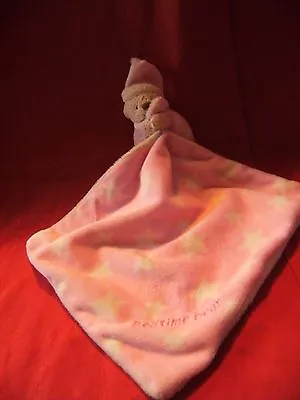  Pink & White Stars Teddy Bear My Bedtime Blankie Comforter No Make 11   (B61) • £6.99