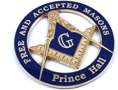 Free And Accepted Masons Prince Hall Masonic Emblem 3  Metal Emblem 3D MAS7 • $7.99