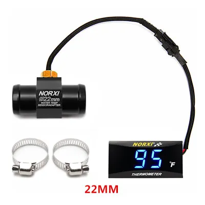 Koso Motorcycle Water Temperature Sensor Gauge 32~248°F Norxi Meter+22mm Adapter • $17.40