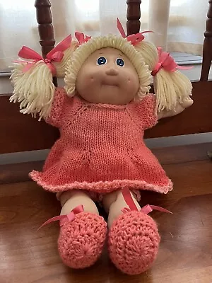  Cabbage Patch Kids 16  Blond Totally Restored :New Tangerine Hand-knit Outfit • $30