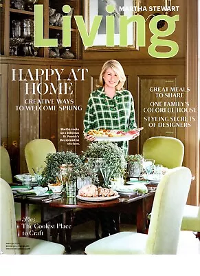 MARTHA STEWART LIVING MAGAZINE March 2020 GREAT MEALS TO SHARE Styling Secrets • $3.75